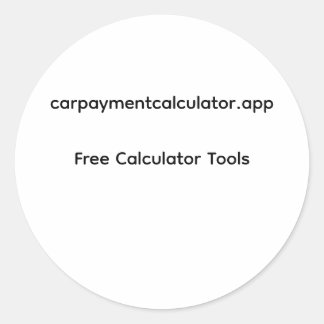 Autocollant Calculateur de Paiement de Voiture - O