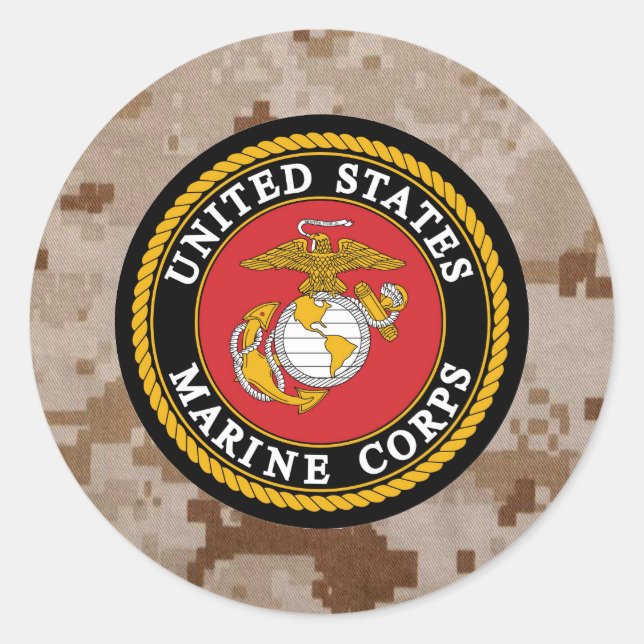 Autocollant Camo numérique Marine Corps (Devant)
