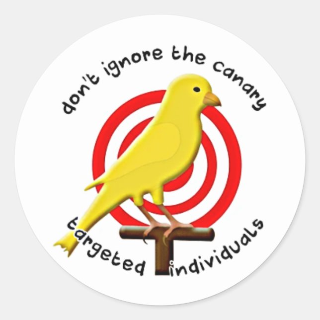 Autocollant canari de sensibilisation individuelle (Devant)