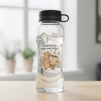 Autocollant Capybara Boba – Thé à bulles Kawaii mi