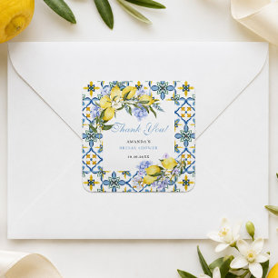 Autocollant carré Amalfi Coast Lemon Italia Medite