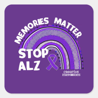 Autocollant carré Association Alzheimer Longest Da