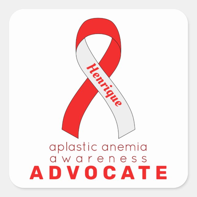 Autocollant Carré blanc Aplastic Anemia Advocate (Devant)