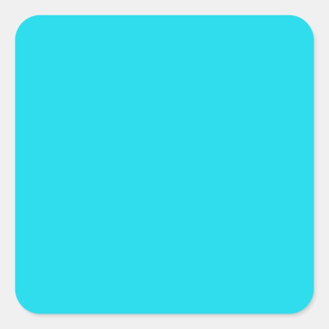 Autocollant Carré bleu Aqua (Devant)