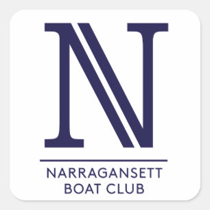 Autocollant carré brillant de club de bateau de