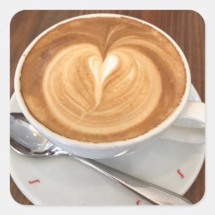 Autocollant carré Cappuccino