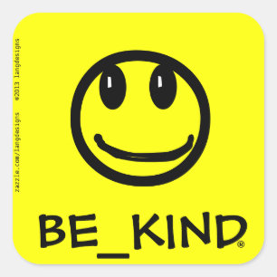 Autocollant carré de BE_KIND