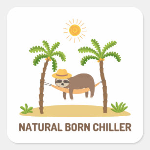 Autocollant Carré de chiller de naissance naturell