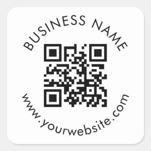 Autocollant Carré de code QR personnalisé