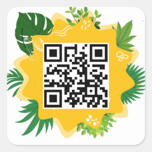 Autocollant Carré de code QR personnalisé