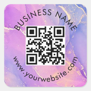 Autocollant Carré de code QR personnalisé