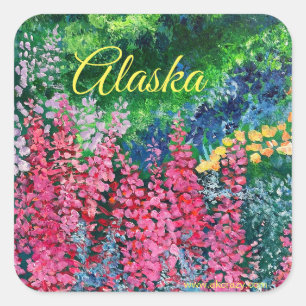 Autocollant Carré de l'Alaska