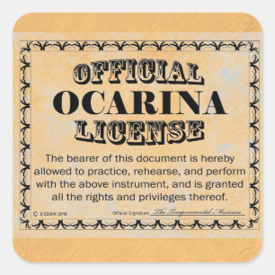 Autocollant Carré de licence Ocarina