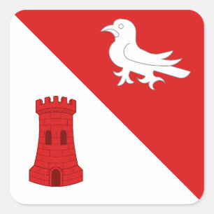 Autocollant carré du badge de la population de SCA