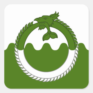 Autocollant carré du badge de la population de SCA