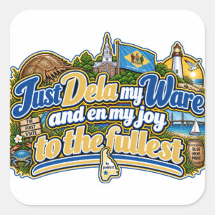 autocollant carré du Delaware