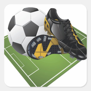 Autocollant carré du football