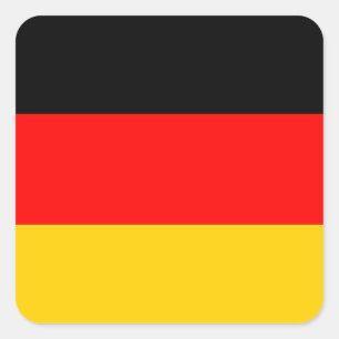 Autocollant Carré du pavillon de l'Allemagne
