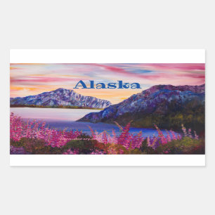 Autocollant carré en coton de l'Alaska _ALASKA
