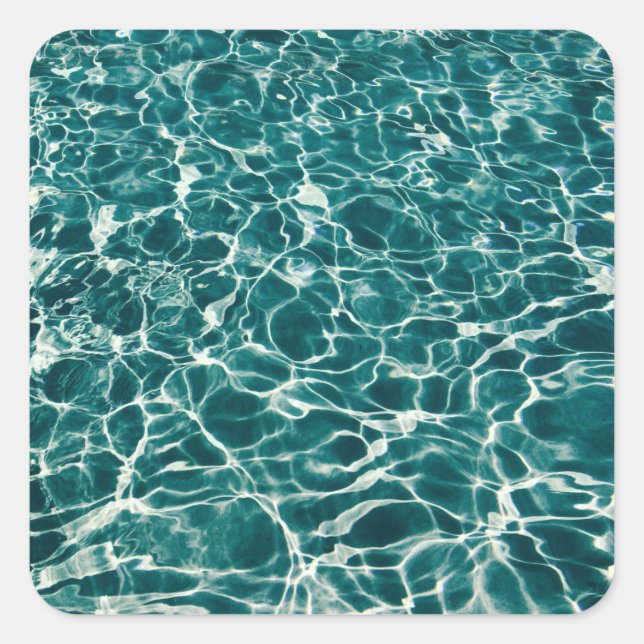 Autocollant Carré Motif turquoise Green Pool (Devant)