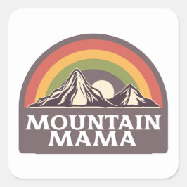 Autocollant Carré Mountain Mama