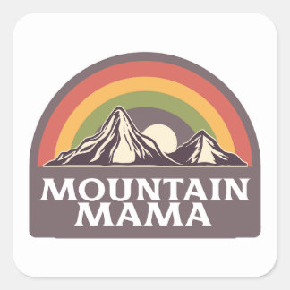 Autocollant Carré Mountain Mama