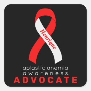 Autocollant Carré noir Aplastique Anemia Advocate