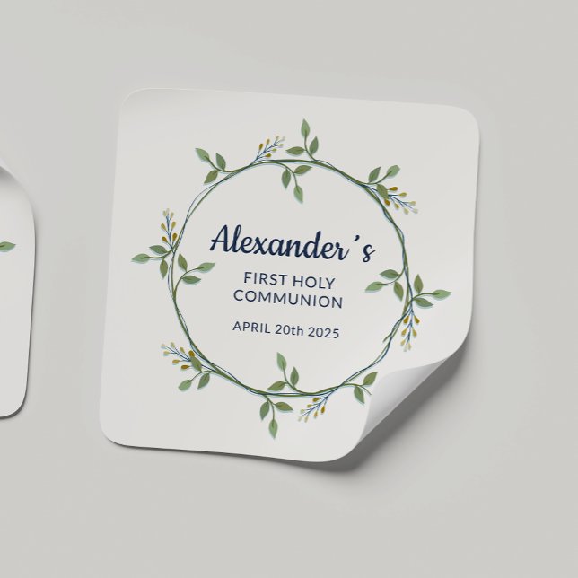 Autocollant Carré personnalisé - couronne de commu (Créateur téléchargé)