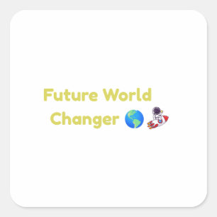 Autocollant carré pour enfants qui changeront le m