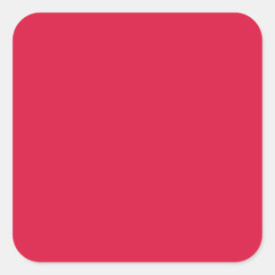 Autocollant carré rouge cramoisi – Personnalisable