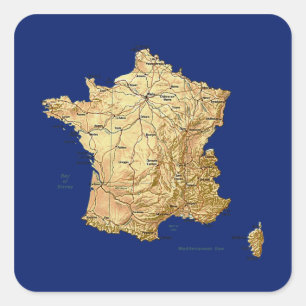 Autocollant carte de France