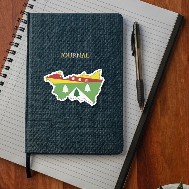 Autocollant Carte des Vosges et son Blason (Vosges Map with Coat of Arms Sticker)