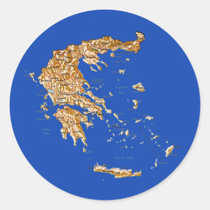 Autocollant Carte Grèce
