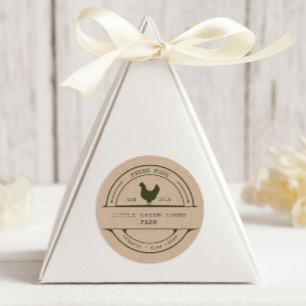 Autocollant carton d'oeuf de ferme vintage