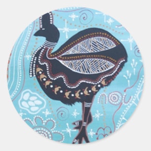Autocollant Cassowary Art Autochtone