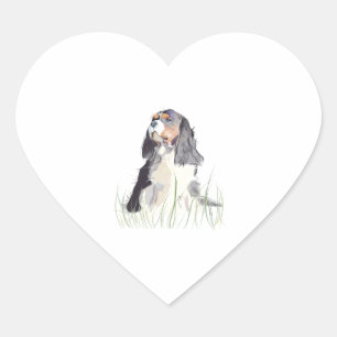 Autocollant Cavalier King Cute Heart