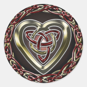 Autocollant celtique de coeur