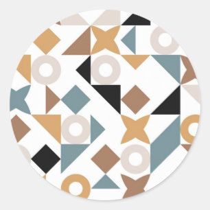 Autocollant cercle bébé géométrique Bauhaus