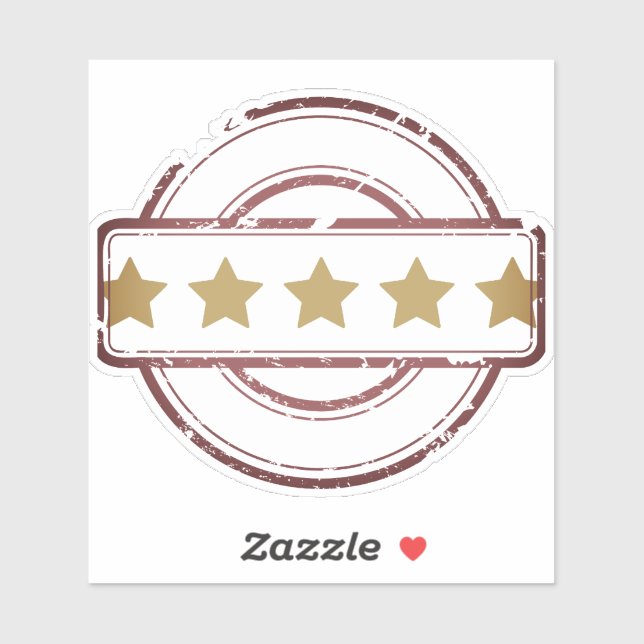 Autocollant certifié 5 étoiles (Feuille)