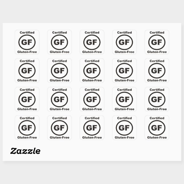 Autocollant certifié sans gluten (Feuille)