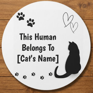 Autocollant Chat Noir Personnalisé