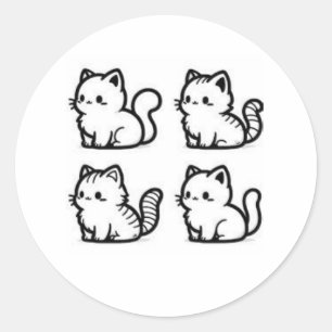 autocollant chaton mignon