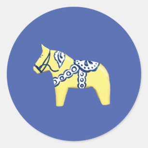 Autocollant Cheval Dala Jaune