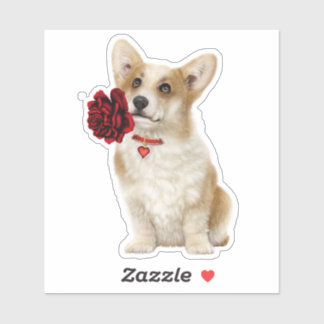 Autocollant Chien Corgi