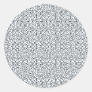 Autocollant circulaire avec un motif géométrique d