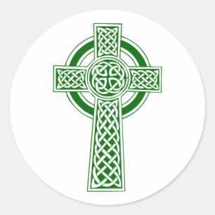 Autocollant circulaire Croix celtique