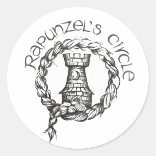 Autocollant circulaire de Rapunzel