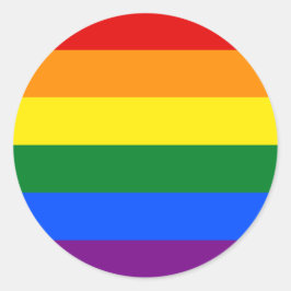 Autocollant circulaire Rainbow LGBTQ+ Pride