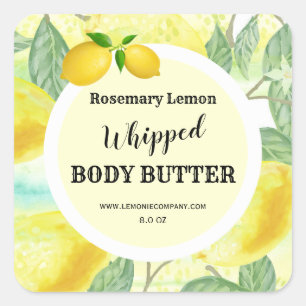 Autocollant citron aquarelle personnalisé pour pro
