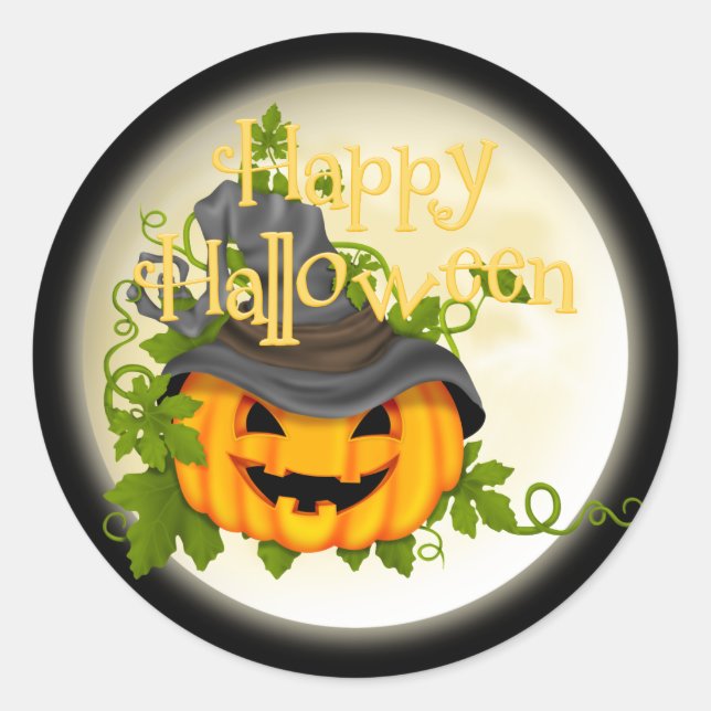 Autocollant Citrouille Halloween (Devant)
